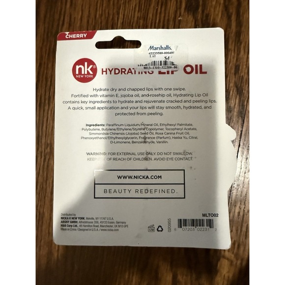 NK Hydrating Lip Oil 3 Tubes Unscented Vitamin E Jojoba Rosehip Oil For Dry Lips - Picture 2 of 2